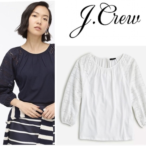 J. Crew Classic White Cotton Top - Picture 9 of 10
